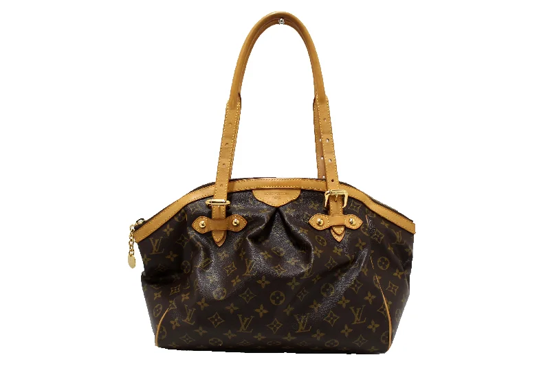 Ladies Louis Vuitton Petite Malle bags with a star - shaped charm for cutenessAuthentic Louis Vuitton Monogram Canvas Tivoli GM Shoulder Bag