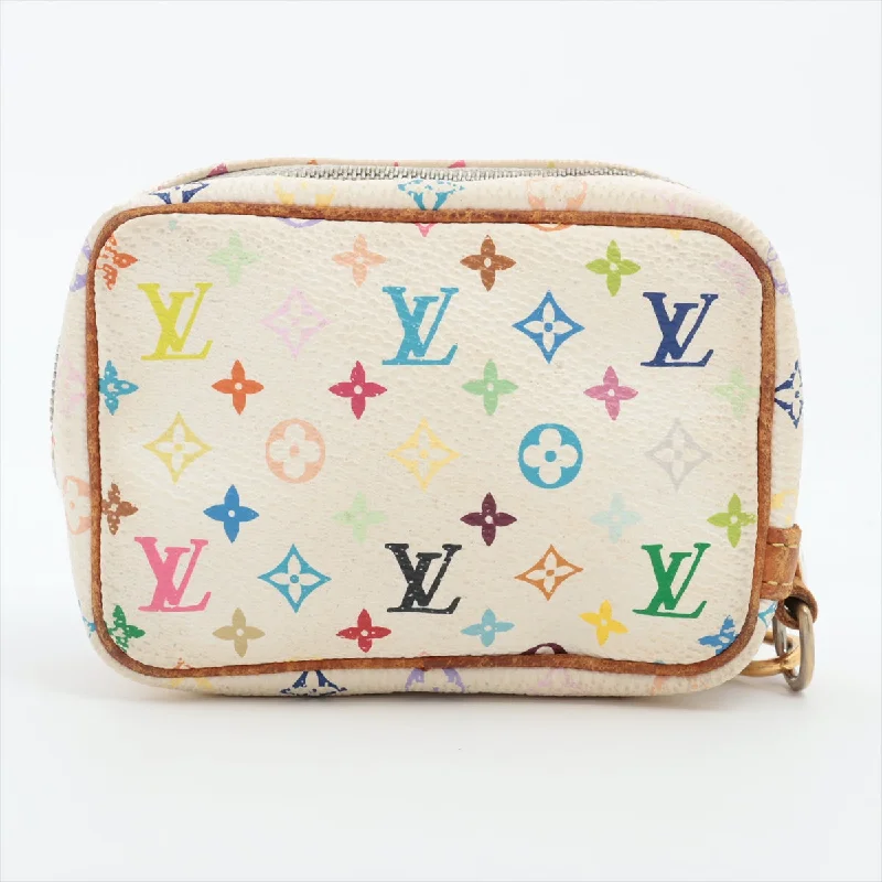 Louis Vuitton Alma bags with a monogram - embossed leather surfaceLouis Vuitton Multicolor Trousse Wapity White