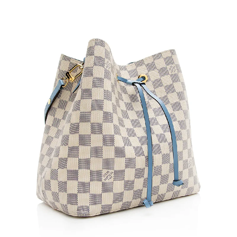 Louis Vuitton Neverfull bags with large capacity for everyday essentialsLouis Vuitton Damier Azur Neonoe Shoulder Bag (21425)