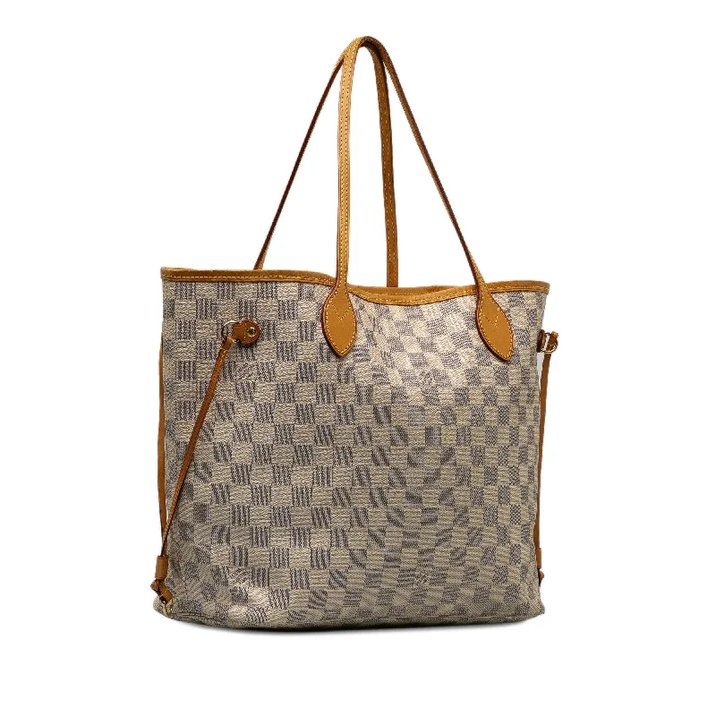 Louis Vuitton bags with a zippered interior pocket for better organizationLouis Vuitton Damier Azur Neverfull MM (WpDKmp)