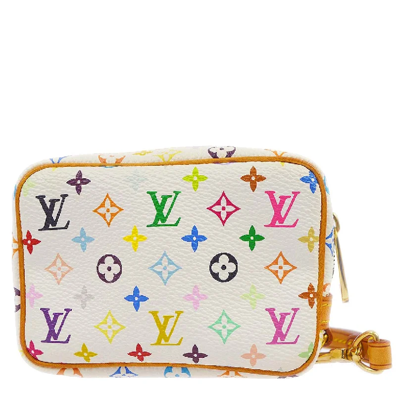 Louis Vuitton Alma bags with a leather - wrapped handle for a luxurious feelLouis Vuitton 2005 Monogram Multicolor Trousse Wapity Pouch Bag M58033