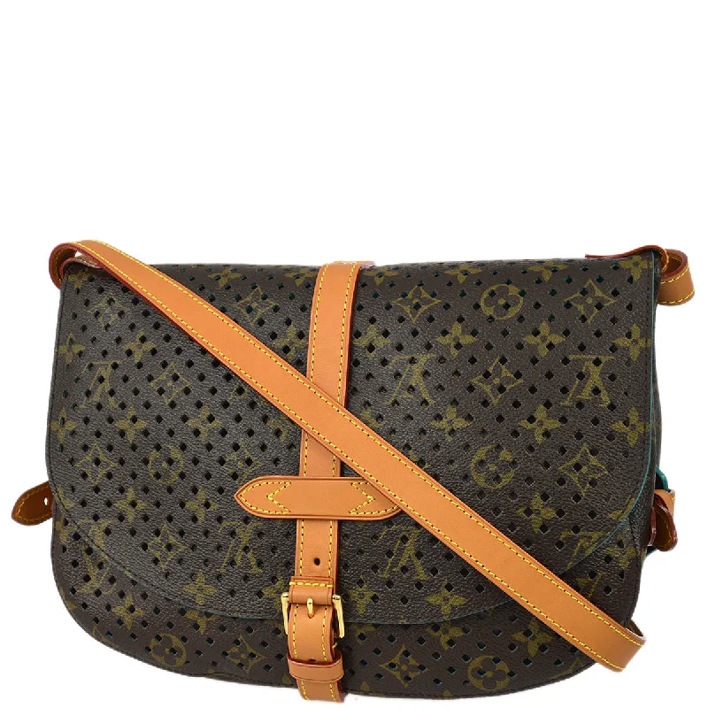 Louis Vuitton tote bags with a spacious interior and multiple pocketsLouis Vuitton 2011 Monogram Perfo Saumur 30 M93998