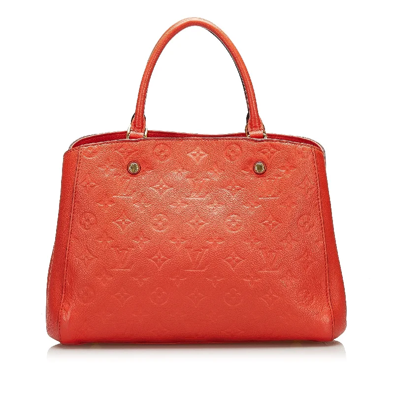 Louis Vuitton crossbody bags with a keychain holder for practicalityLouis Vuitton Montaigne MM Orange Monogram Empreinte