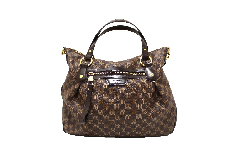 Louis Vuitton Alma bags with a leather - wrapped handle for a luxurious feelAuthentic Louis Vuitton Damier Ebene Evora MM Tote Bag