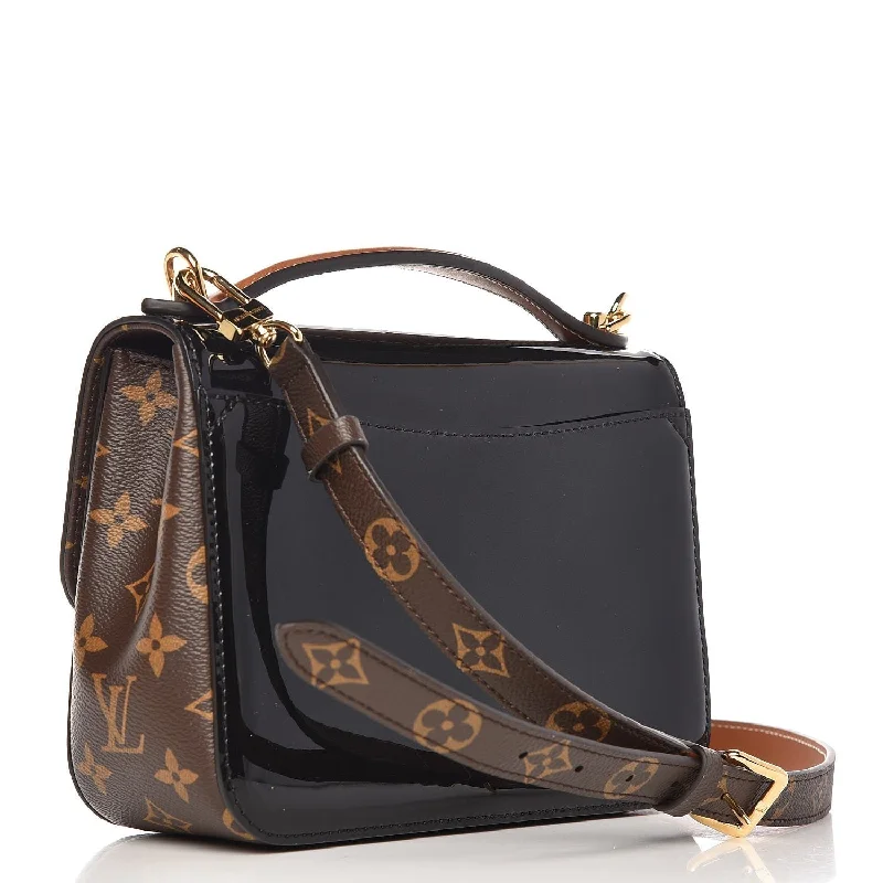 Louis Vuitton bags with a chain - link trim and a leather body for a modern edgeLouis Vuitton Cherrywood Monogram Vernis Bag