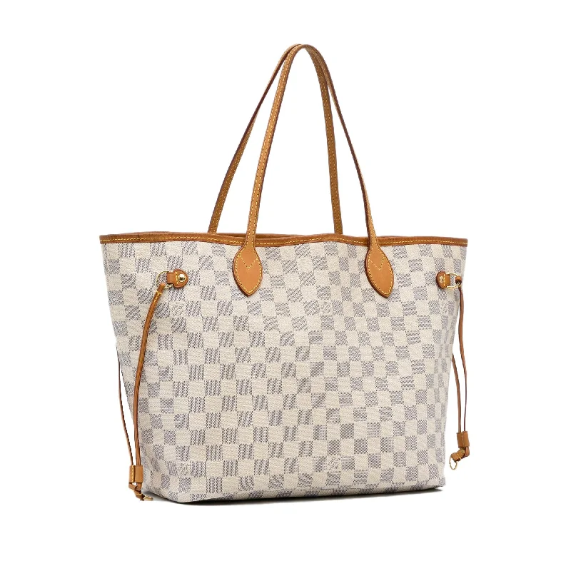 Ladies Louis Vuitton handbags with a detachable coin purse insideLouis Vuitton Damier Azur Neverfull MM (MylVWW)