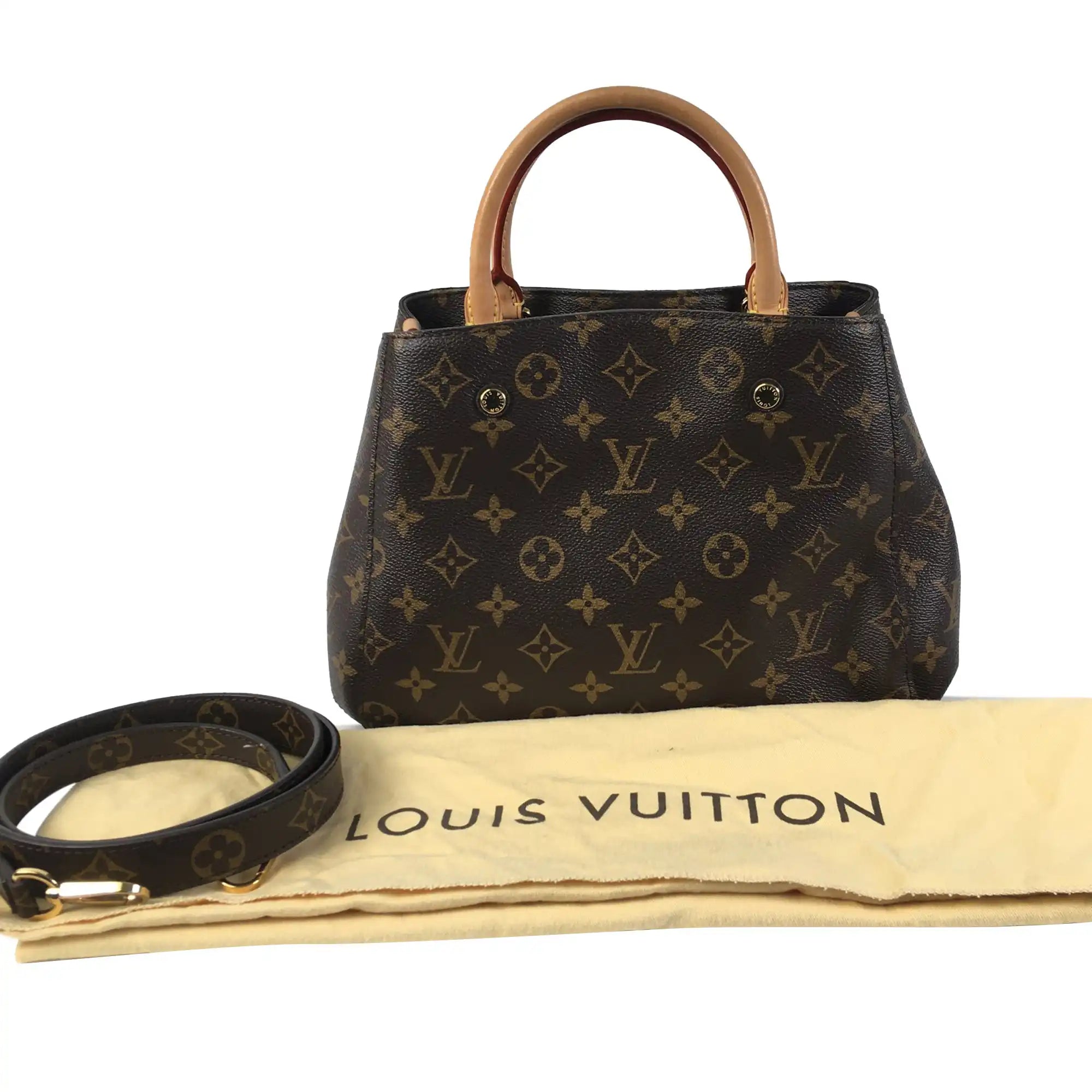 Louis Vuitton bags with a magnetic snap closure for easy accessLouis Vuitton Montaigne BB Monogram Canvas