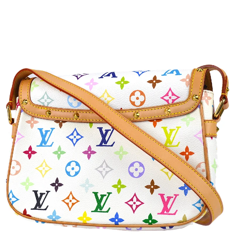 Small - sized Louis Vuitton Pochette Metis bags for a compact carryLouis Vuitton 2005 Sologne Monogram Multicolor White M92661