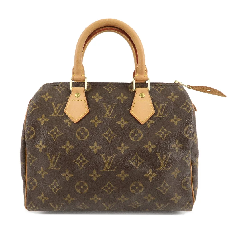 Louis Vuitton crossbody bags with a woven leather strap for textureLouis Vuitton Monogram Speedy 25 Hand Bag Boston Bag M41528