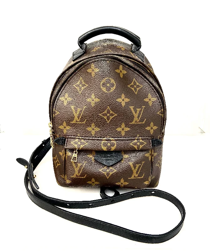 Ladies Louis Vuitton shoulder bags with a single - handle silhouetteLOUIS VUITTON MONOGRAM PALM SPRINGS MINI BACKPACK