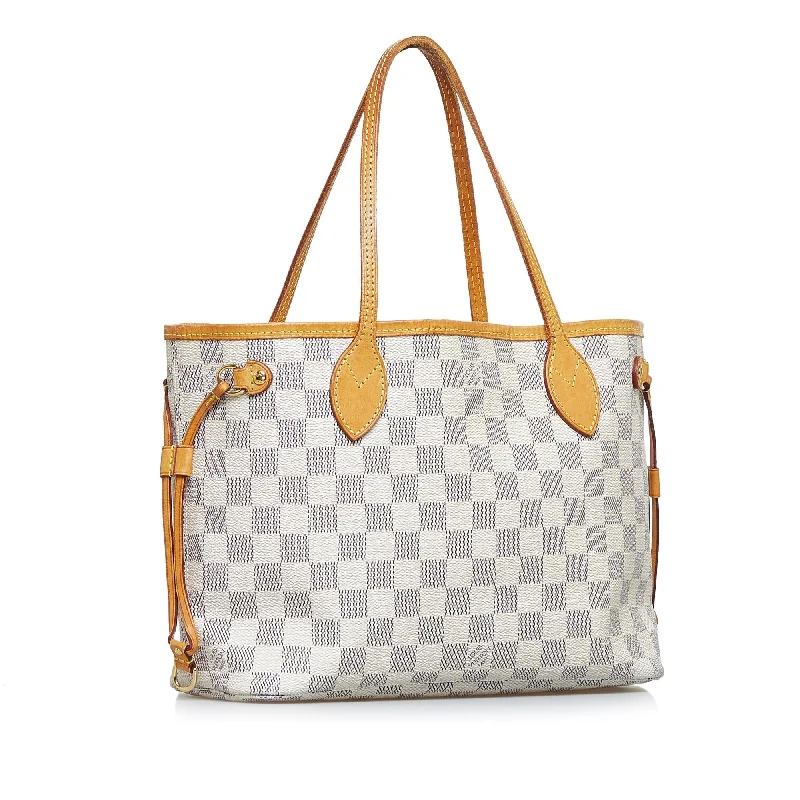 Louis Vuitton bags with a detachable mobile phone holder for convenienceLouis Vuitton Damier Azur Neverfull PM (jAxlBE)