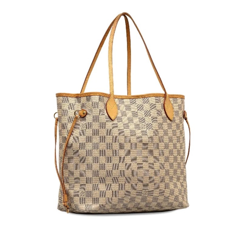 Louis Vuitton backpacks with a padded back panel for comfort during long - wearLouis Vuitton Damier Azur Neverfull MM (ArwVWU)