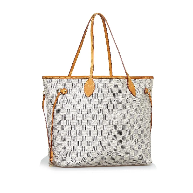 Louis Vuitton bags with a zip - around closure for enhanced securityLouis Vuitton Damier Azur Neverfull MM (drTpRj)