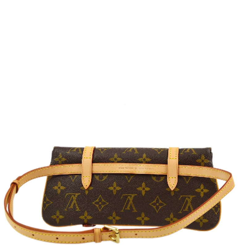 Louis Vuitton Petite Malle bags with a hard - shell structure for uniquenessLouis Vuitton 2005 Monogram Pochette Marelle Belt Bum Bag M51159