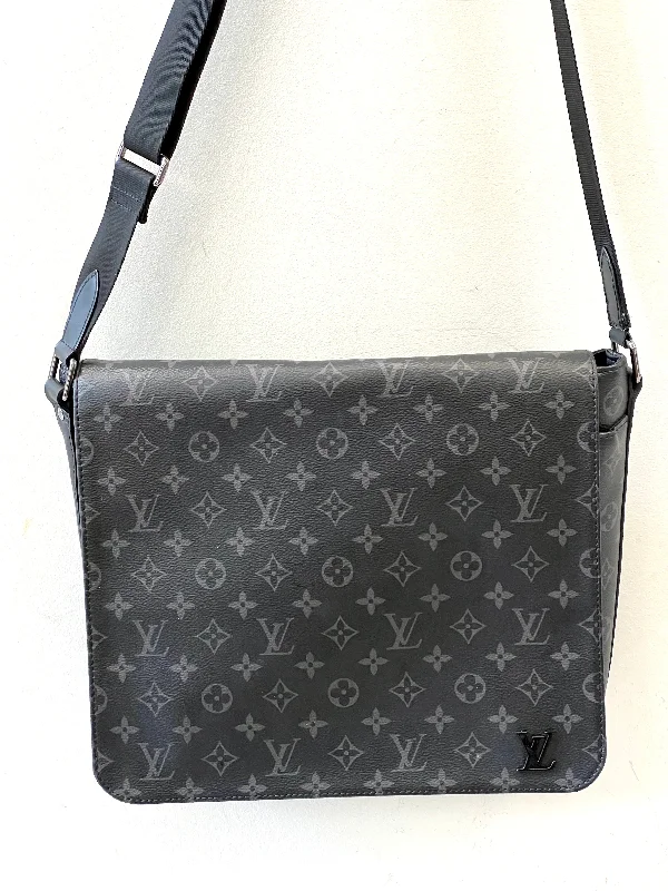 Louis Vuitton bags with a front - flap pocket for quick - access itemsLOUIS VUITTON MONOGRAM ECLIPSE DISTRICT MM BAG