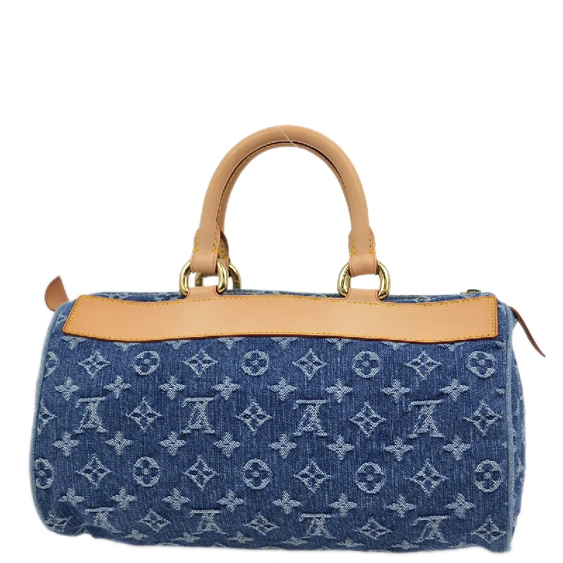 Louis Vuitton Alma bags with a leather - wrapped handle for a luxurious feelLouis Vuitton 2005 Blue Monogram Denim Neo Speedy Handbag M95019