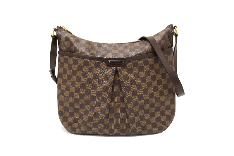 Louis Vuitton bags with a detachable mobile phone holder for convenienceAuthentic Louis Vuitton Damier Ebene Bloomsbury GM Messenger Bag