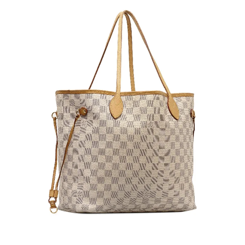 Ladies Louis Vuitton shoulder bags with a tassel decoration for charmLouis Vuitton Damier Azur Neverfull MM (Vx9Ndf)