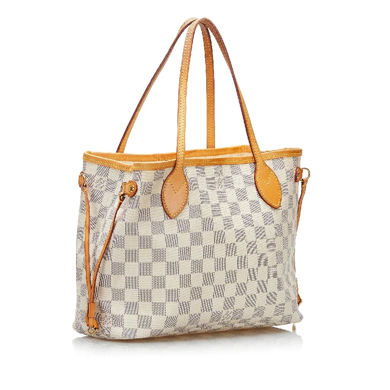 Louis Vuitton bags with a zip - around closure for enhanced securityLouis Vuitton Damier Azur Neverfull PM (ZW1y3c)