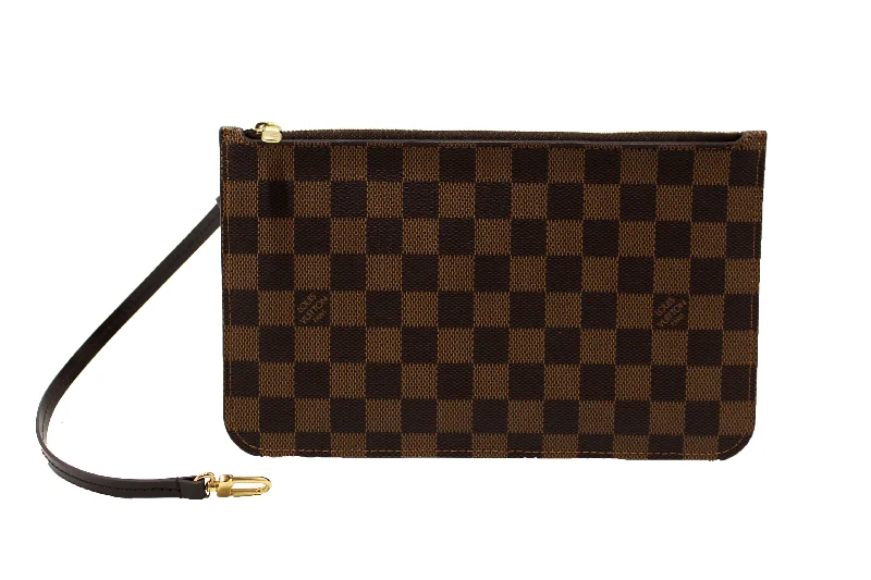 Louis Vuitton Capucines bags with smooth calfskin leather for luxuryAuthentic Louis Vuitton Damier Ebene Neverfull Pouch Pochette