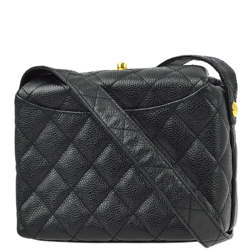 Chanel Classic Flap Bag for Evening PartyChanel Black Caviar Shoulder Bag