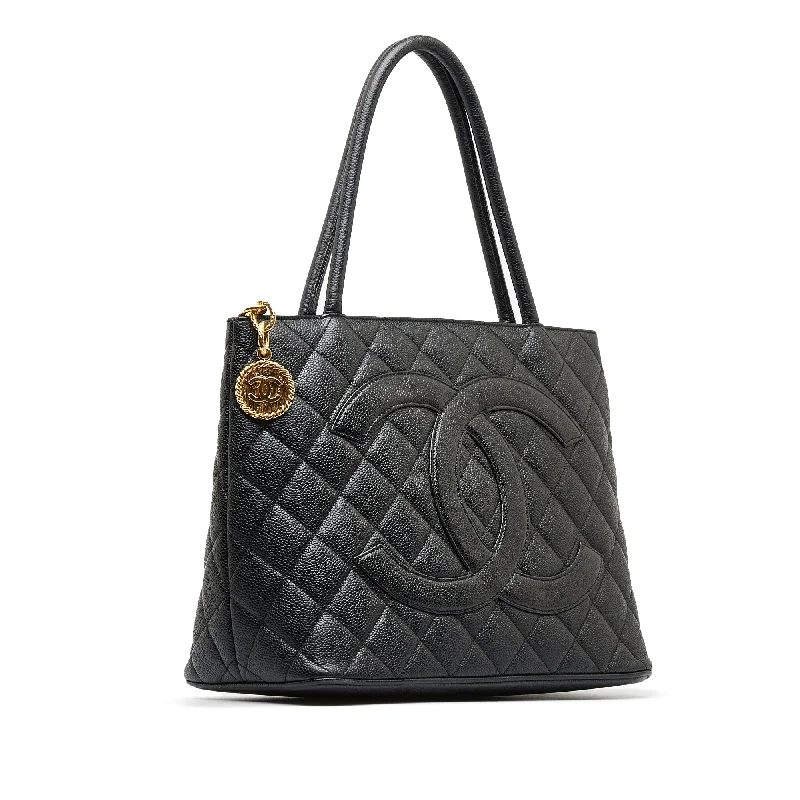 Chanel New Arrival Handbag with Gold HardwareCHANEL Caviar Medallion Tote Bag