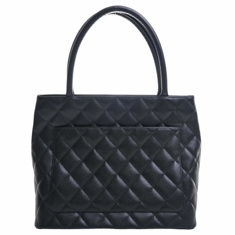 Chanel New Arrival Handbag with Gold HardwareCHANEL Caviar Skin Coco Mark Reprint Tote Bag Black Ladies