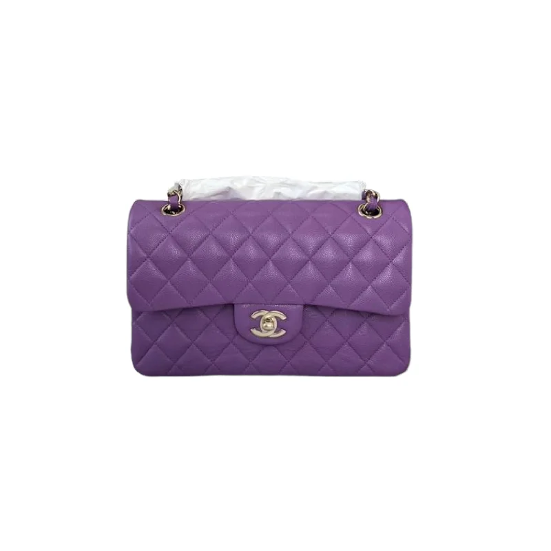 Chanel All - Match Handbag for Versatile StylingCaviar Quilted Small Double Flap Purple LGHW