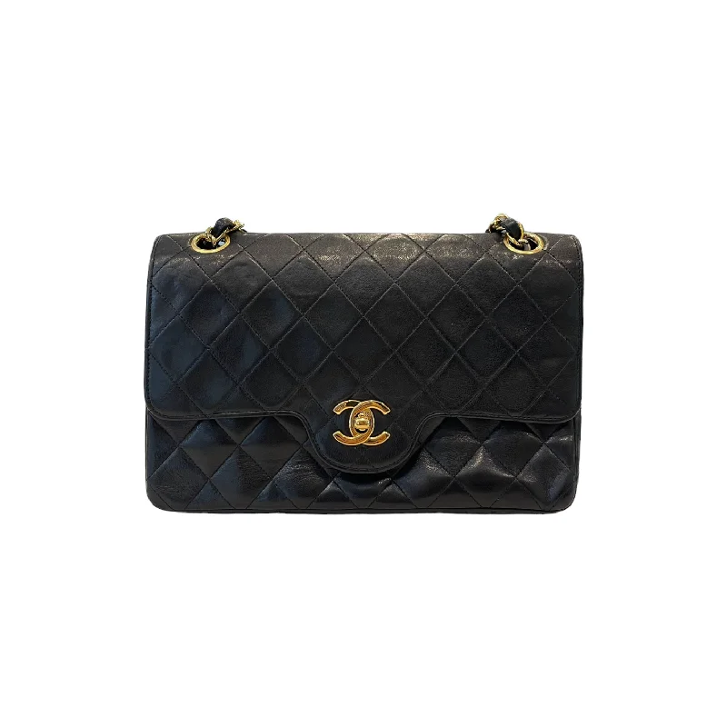 Chanel New Arrival Handbag with Gold HardwareLambskin Quilted Small Vintage Double Flap Black GHW