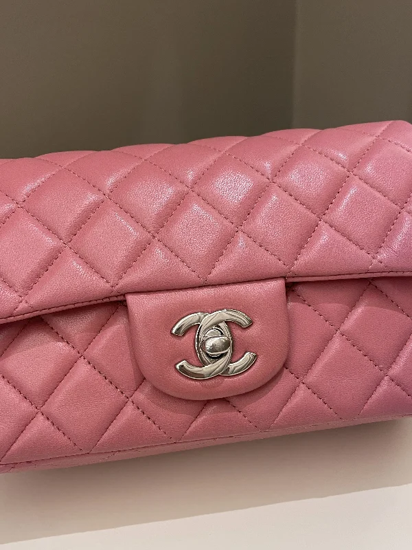 Chanel Chain Strap Handbag for Everyday UseChanel Classic Quilted Mini Rectangular Mauve Pink Lambskin