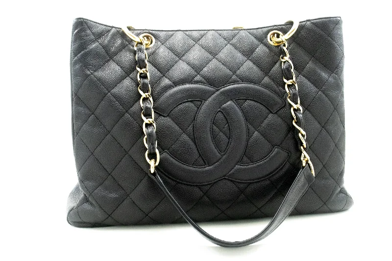 Chanel Small Crossbody Bag for TravelCHANEL Caviar GST 13" Grand Shopping Tote Chain Shoulder Bag Black