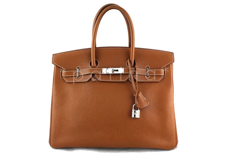 Hermes 35cm Gold (Camel Beige) Togo Birkin Tote PHW Bag