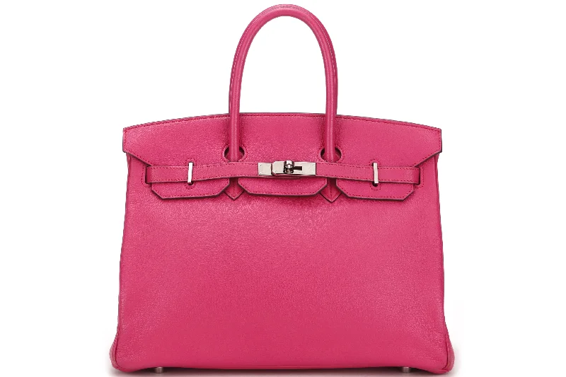 HERMES BIRKIN 35 HSS (STAMP M) ROSE TYRIEN CHEVRE MYSORE PALLADIUM HARDWARE, WITH KEYS, LOCK & DUST COVER