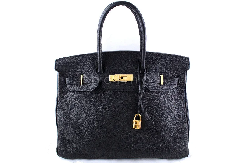 Hermes Black Togo "L" Stamp 35cm Birkin Bag