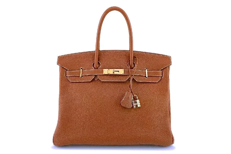 Hermes Gold Camel Togo 35cm Birkin Tote Bag GHW