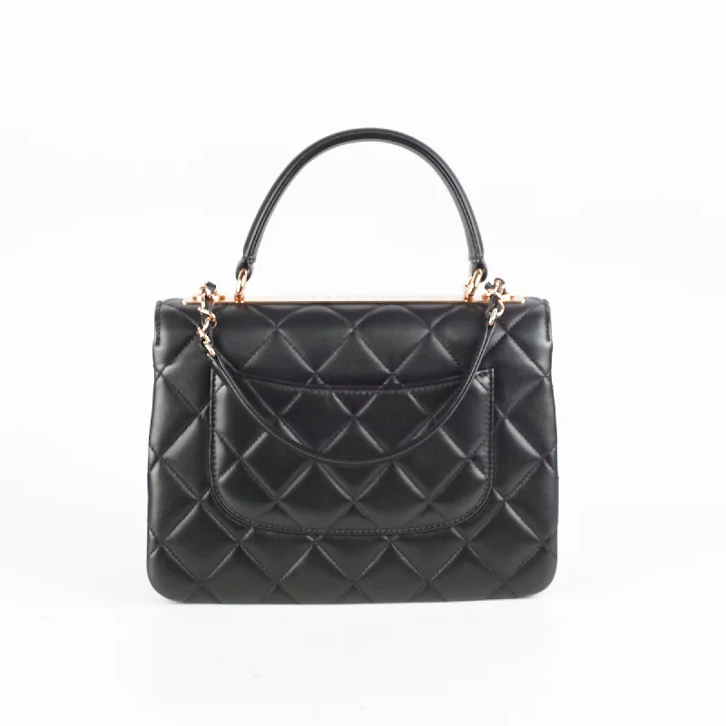 Chanel Luxury Handbag for High - End EventsChanel Trendy CC Black Microchip