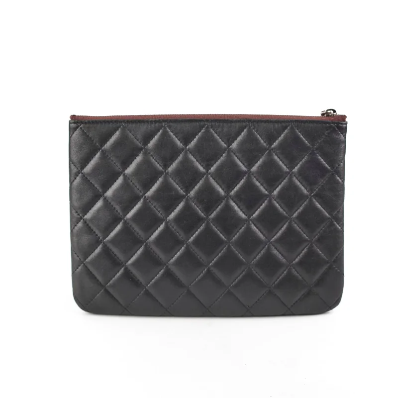 Chanel Small Crossbody Bag for TravelChanel Small O Case Black Lambskin