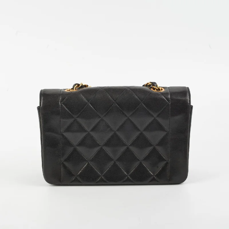 Chanel Quilted Leather Shoulder Bag for FashionistasChanel Vintage Small Diana Lambskin Black - Series 3