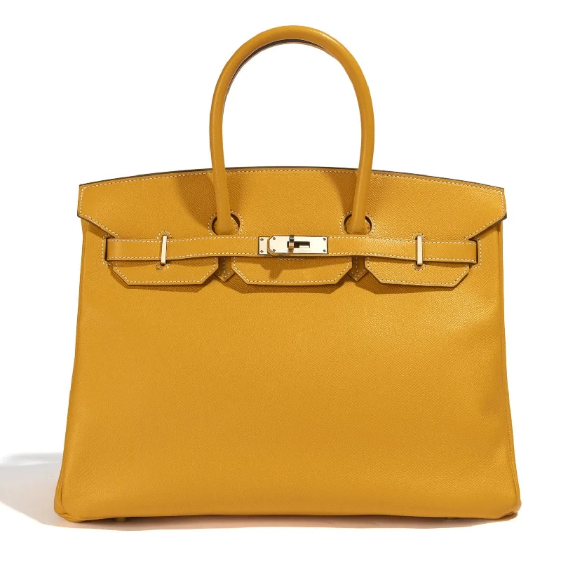 Birkin 35 Jaune D'or & Potiron Candy Epsom