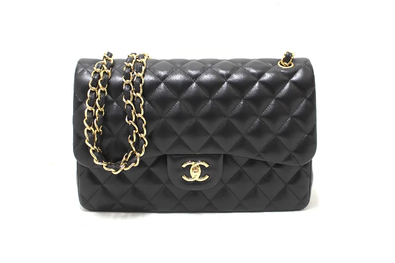 Chanel Small Crossbody Bag for TravelChanel Black Quilted Lamskin Leather Classic Jumbo Double Flap Bag