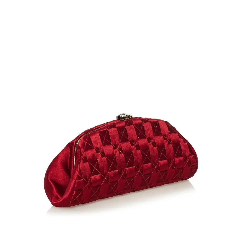 Chanel All - Match Handbag for Versatile StylingChanel Timeless Satin Clutch (37869)