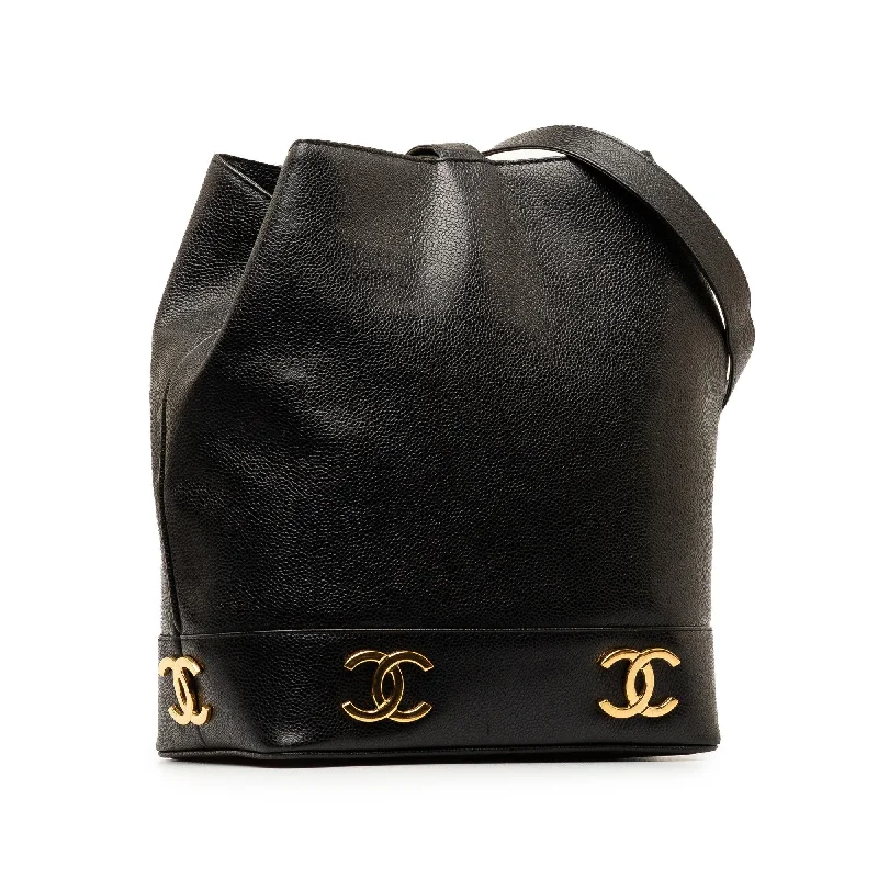 Chanel All - Match Handbag for Versatile StylingChanel Triple CC Caviar Bucket (0EOeEv)