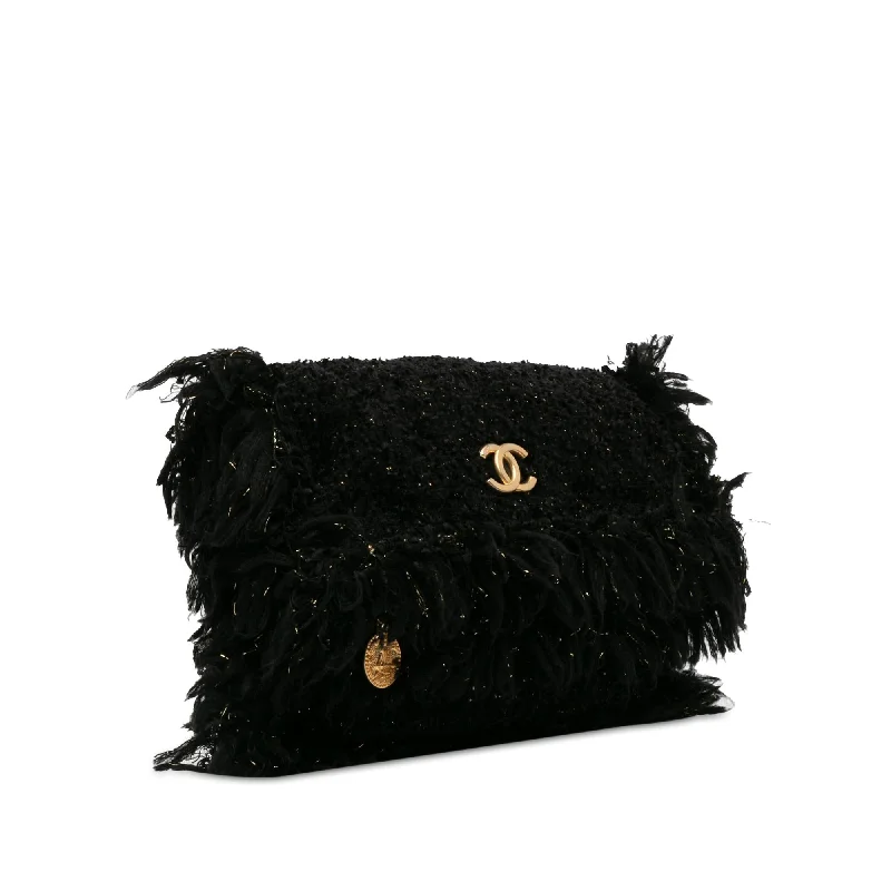 Chanel New Arrival Handbag with Gold HardwareChanel Tweed Fringe Paris Cosmopolite Clutch (ZGXyrX)