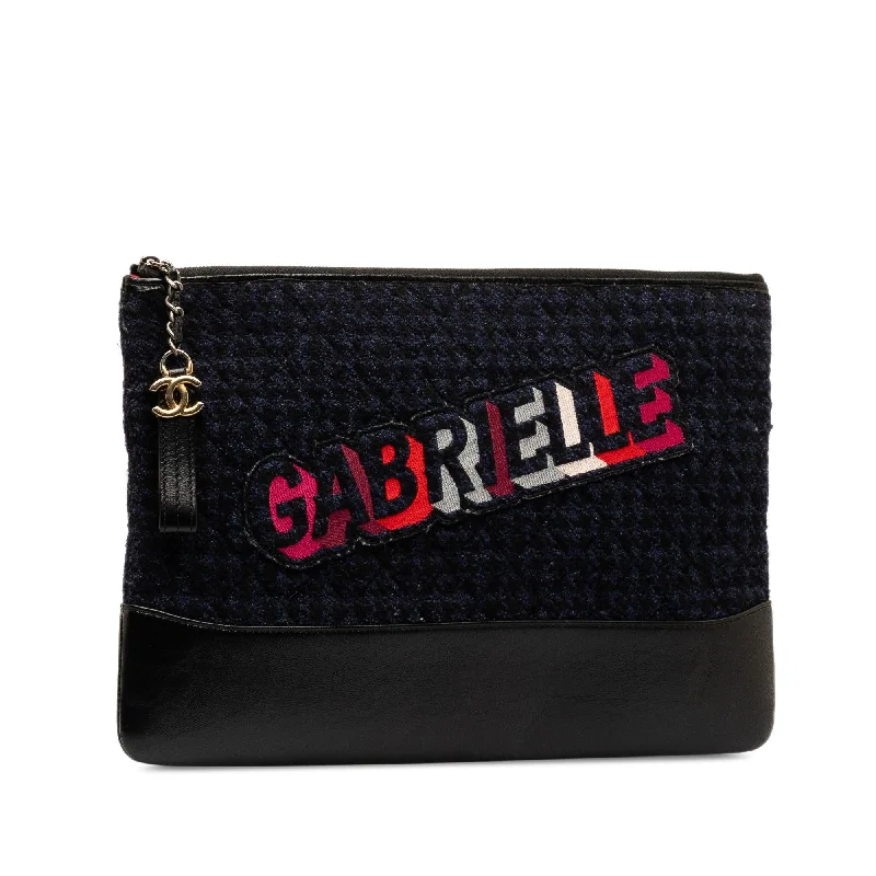 Chanel Luxury Handbag for High - End EventsChanel Tweed Gabrielle Clutch Bag (bga3xd)