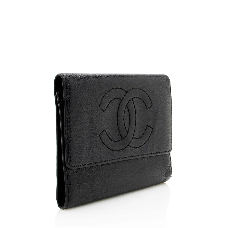 Chanel Classic Flap Bag for Evening PartyChanel Vintage Caviar Leather CC Compact Wallet - FINAL SALE (17949)