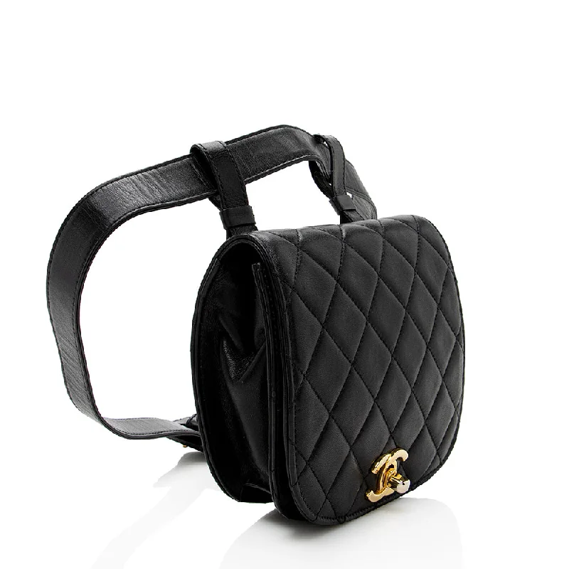 Chanel Classic Flap Bag for Evening PartyChanel Vintage Lambskin CC Belt Bag - Size 32 / 80 (18329)