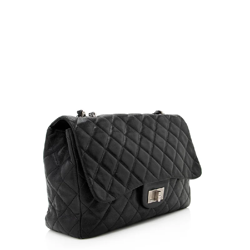 Chanel All - Match Handbag for Versatile StylingChanel Washed Lambskin Hybrid Reissue Jumbo Single Flap Bag (20123)