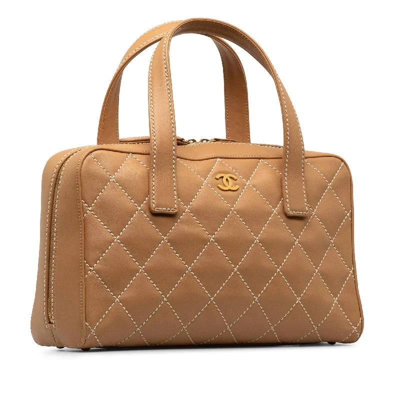 Chanel Luxury Handbag for High - End EventsChanel Wild Stitch Lambskin Handbag (X7qxHU)