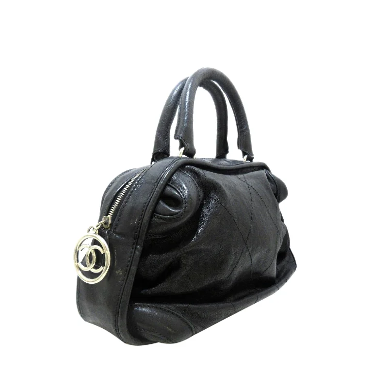 Chanel Black Handbag for Business MeetingsChanel Wild Stitch Lambskin Leather Handbag (29747)