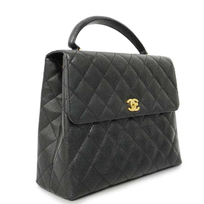 Chanel Classic Flap Bag for Evening PartyCHANEL[3ca0422]Auth  handbag Matelasse caviar skin black gold metal